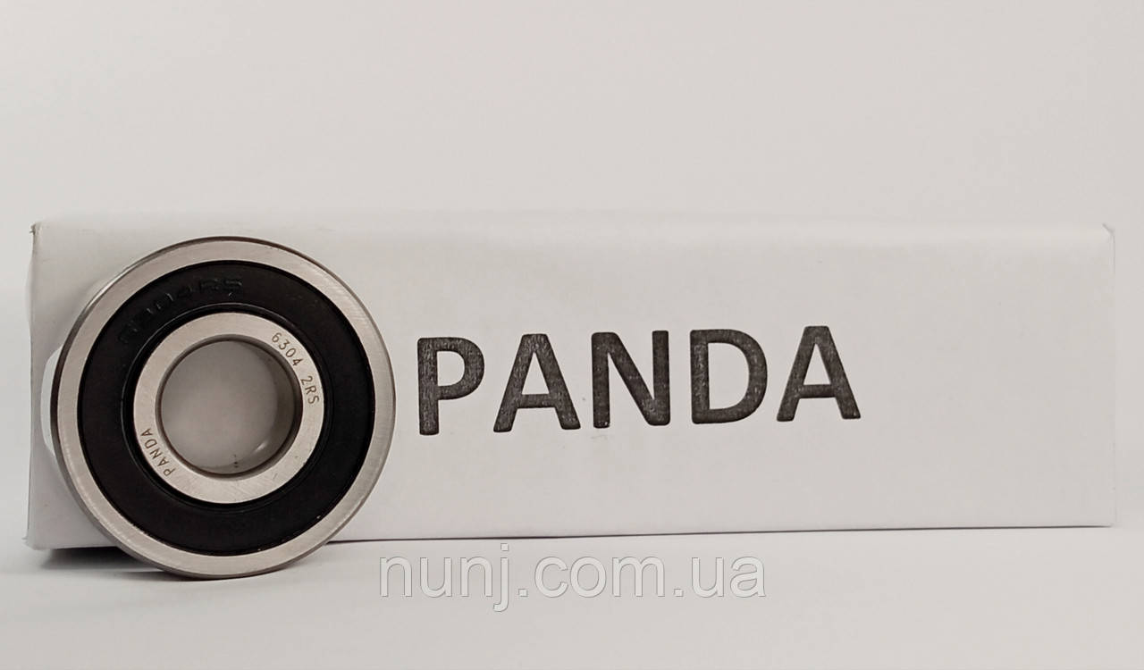 Підшипник 6304-2RS Panda (180304) розміри: 20*52*15 кульковий радіальний закритий, фото 1