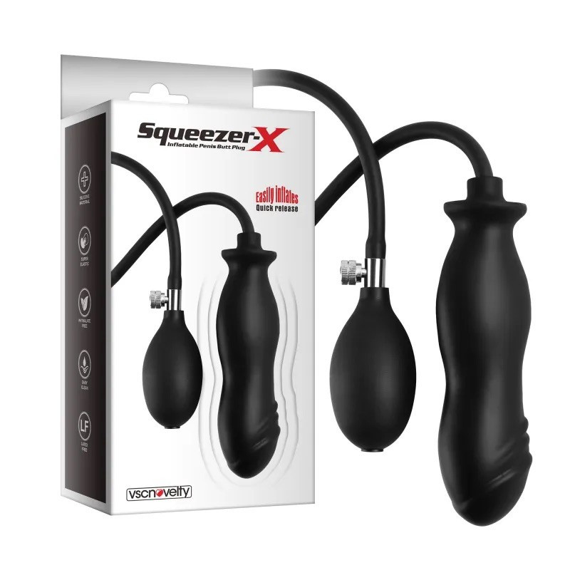 Анальний корок, надувний фістинг Squeezer-X Vscnovelty силікон