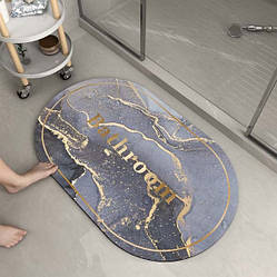 Килим для ванної кімнати. Модель RD-1388 Модель А, 60*90 см, Мармур синій