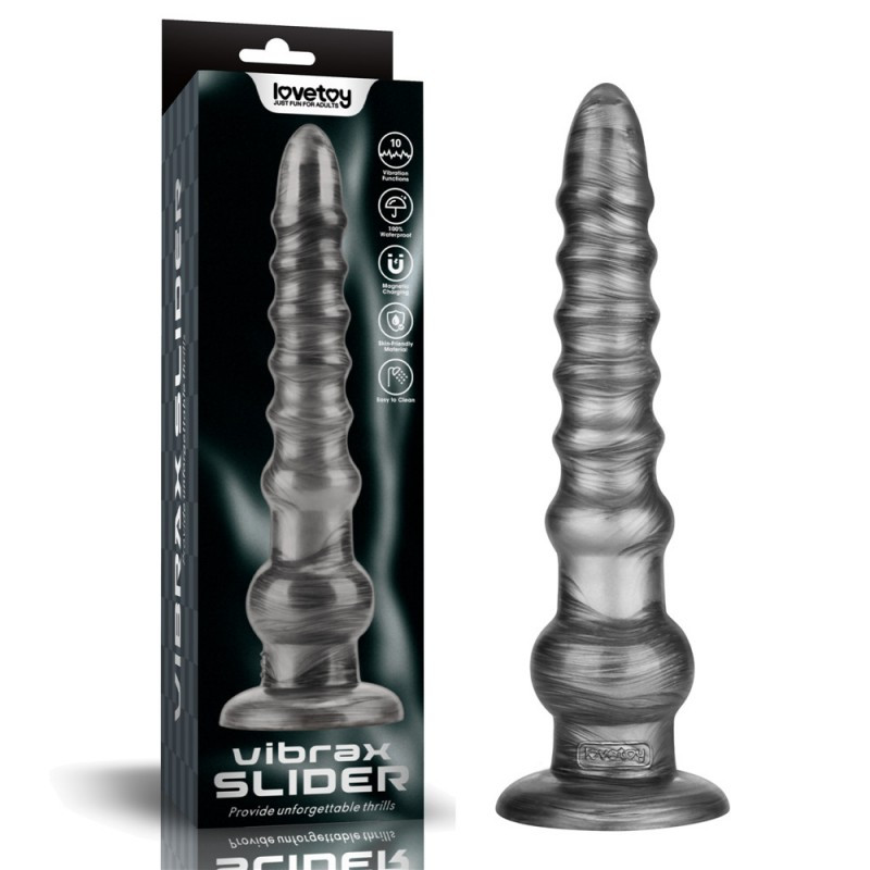 Вібратор на присоску, фістинг Vibrax Slider Lovetoy 10 режимів вібрації