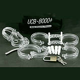 Чоловічий пояс вірності, сталевий фіксатор UCB-8000+ прозорий з мідним замком, фото 2