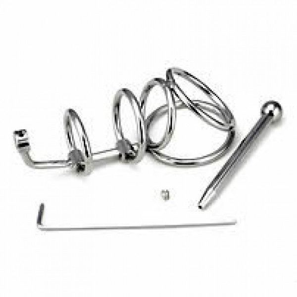 Пояс вірності, чоловічий фіксатор Celomudriya's Wand Chastity Cage ZA079 медична сталь, фото 1