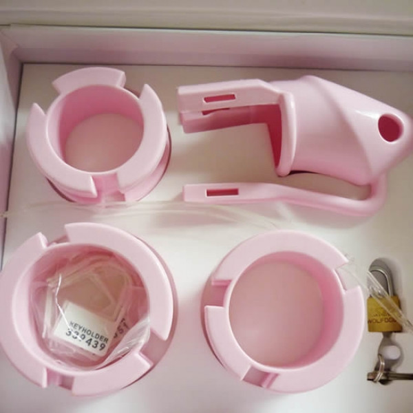Пояс вірності, чоловічий фіксатор Pink Lock 8.8 см, фото 1