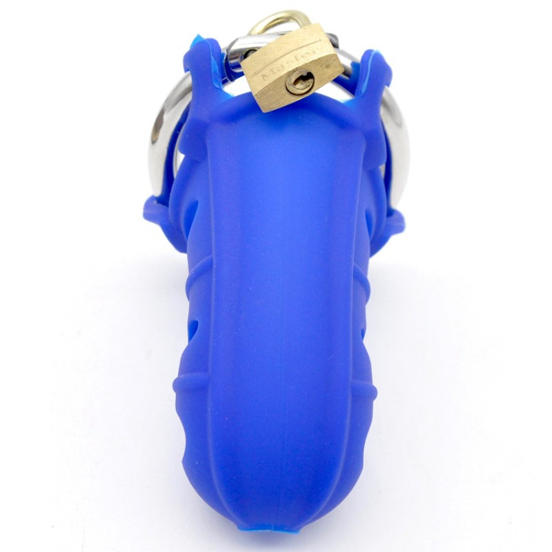 Чоловічий пояс вірності, силіконовий Male Silicone Chastity Cage з вентиляцією, фото 1