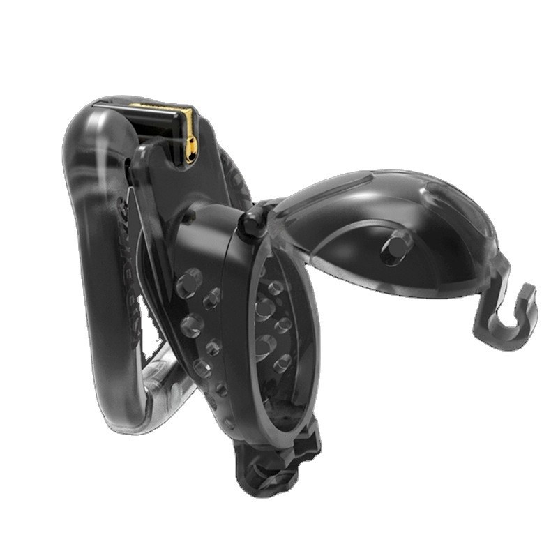 Чоловічий пояс вірності, чоловічий фіксатор Male Chastity Cage Openable Ring Disassemble Flip Design -Black, фото 1