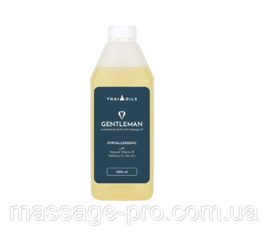 Масажна олія Thai Oils Gentleman 1000 мл Парфумована масажна олія для чоловічого масажу, фото 1