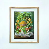 Схема для вишивання бісером Літо - книжка і будиночок А3Н_568