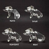 Пояс вірності, чоловічий пояс вірності MAXI V3 Black медична сталь 35-65 мм, фото 3