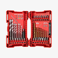 Професійний набір біт та свердел Milwaukee SHOCKWAVE RedHEX TiN 39 шт (4932479854)