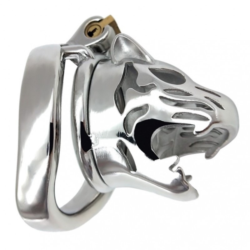 Чоловіча вірність, пояс вірності для чоловіків New Ultra-Small Tiger Head 304 Stainless Steel, фото 1