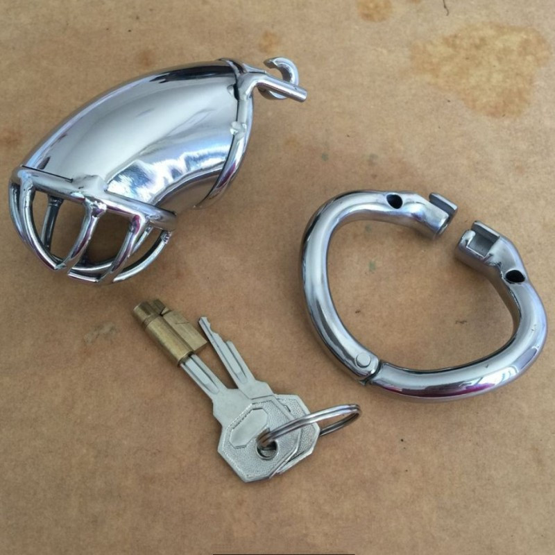 Пояс вірності, чоловічий фіксатор Stainless Steel 32 мм, 45 мм кільце, фото 1