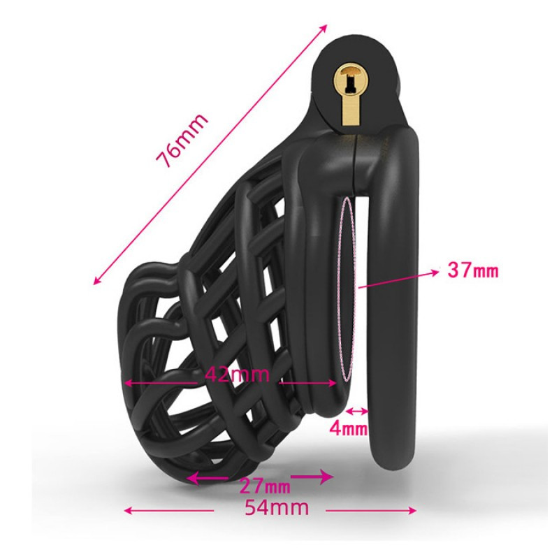 Чоловічий пояс вірності, чоловічий фіксатор 3D Honeycomb Chastity Cage-G нейлонова смола, фото 1