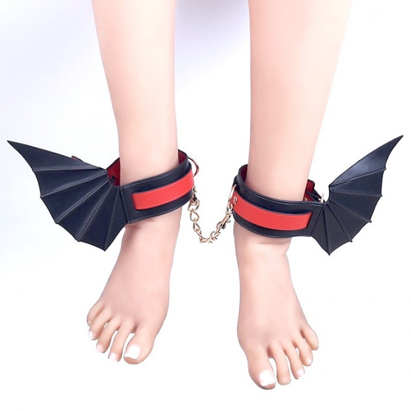 Наножники, фіксатори для ніг Demon Wings PU Leather Надійна фіксація, фото 1