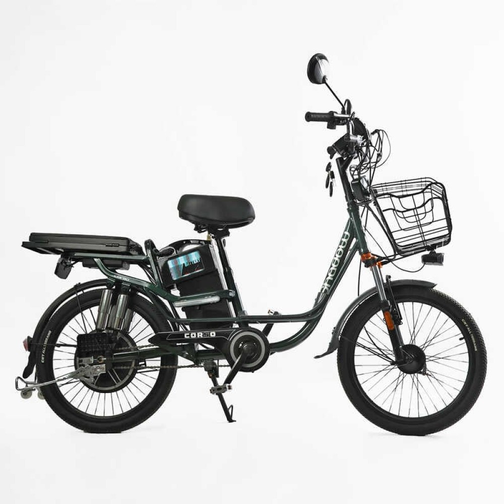 Електровелосипед Corso «Shadow» 22" SH-8036-9/с-31 двигун 500W, акумулятор 48V/20Ah