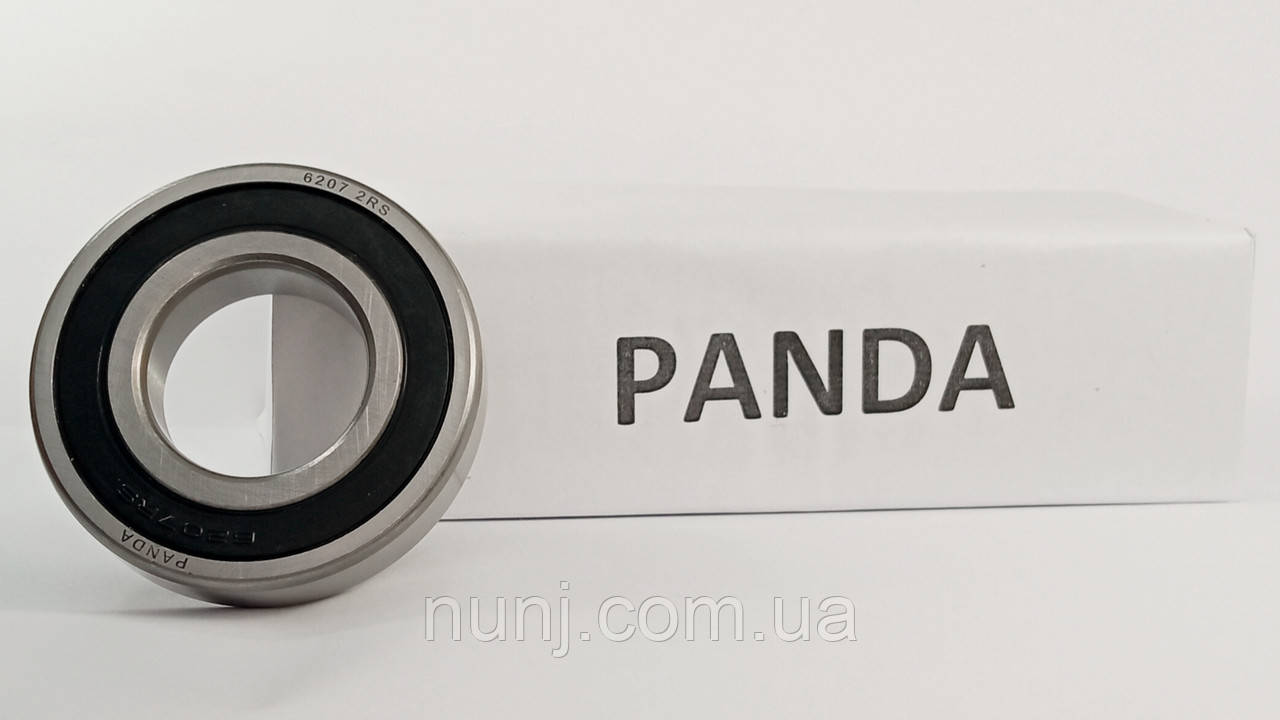 Підшипник 6207-2RS Panda (180207) розміри: 35*72*17 кульковий радіальний закритий, фото 1
