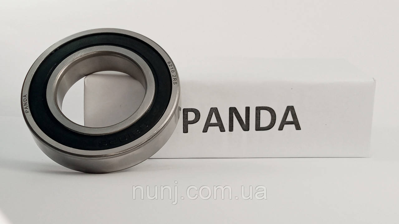 Підшипник 6210-2RS Panda (180210) розміри: 50*90*20 кульковий радіальний закритий, фото 1
