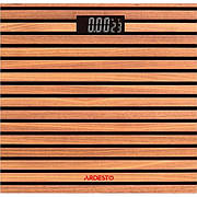 Ваги для підлоги побутові Ardesto SCB-965-Plank скляні ваги для дому 150кг Коричневий/Чорний