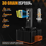 Лампи автомобільні LED D3S-D30 110 W 12000 Lm 3570-chip DC12V 6000 K IP68 +200%, фото 4