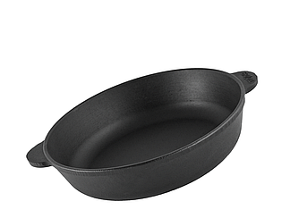 Жаровня чавунна BRIZOLL 300 мм кругла з ручками M3060U