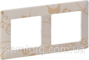 Рамка 2 поста ампір бежевий 754112 Legrand Valena Life, фото 1