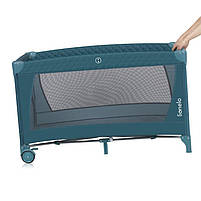 Ліжечко-манеж Lionelo FLOWER GREEN TURQUOISE, фото 4