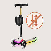 Дитячий самокат Lionelo MEY BEIGE SAND, фото 5