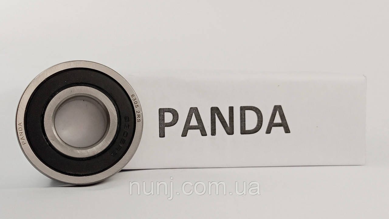 Підшипник 6305-2RS Panda (180305) розміри: 25*62*17 кульковий радіальний закритий, фото 1