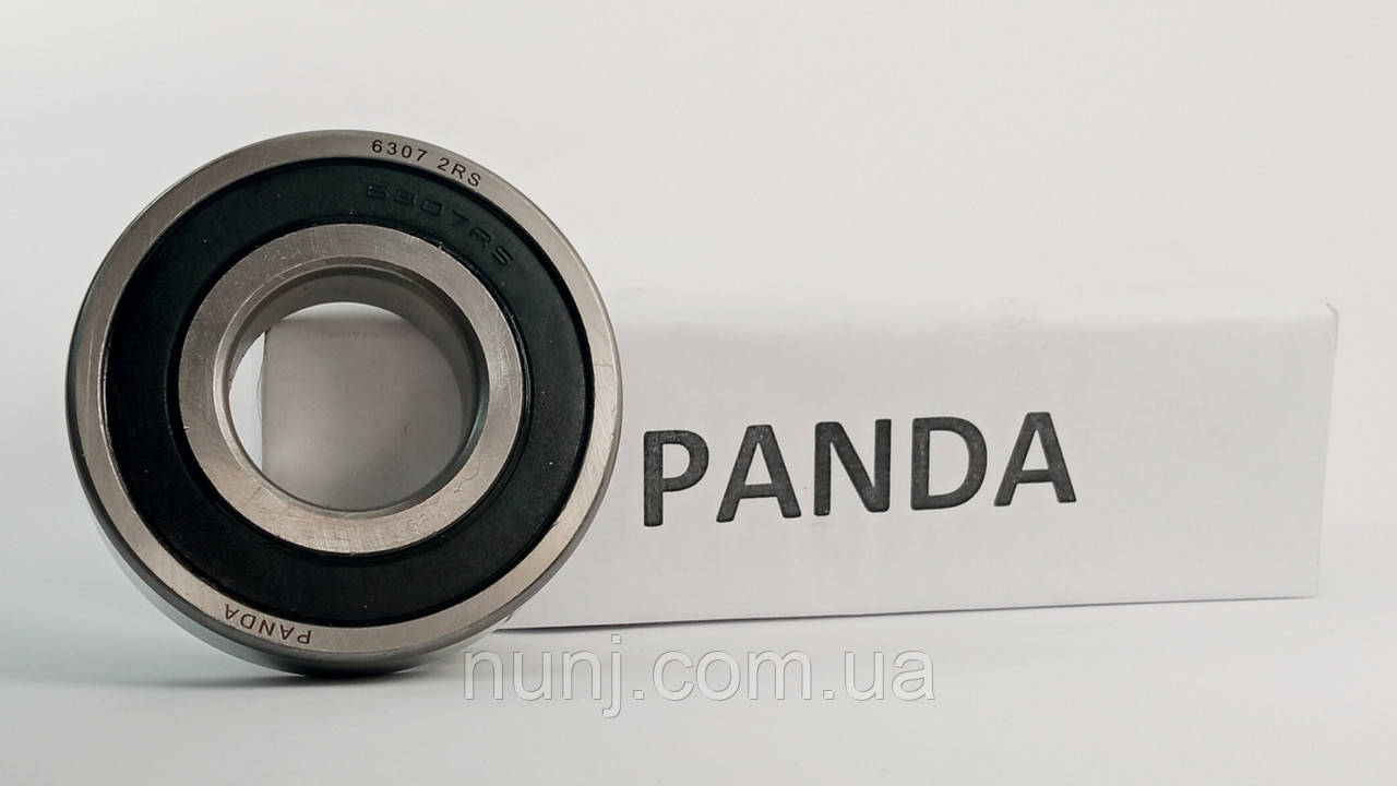 Підшипник 6307-2RS Panda (180307) розміри: 35*80*21 кульковий радіальний закритий, фото 1