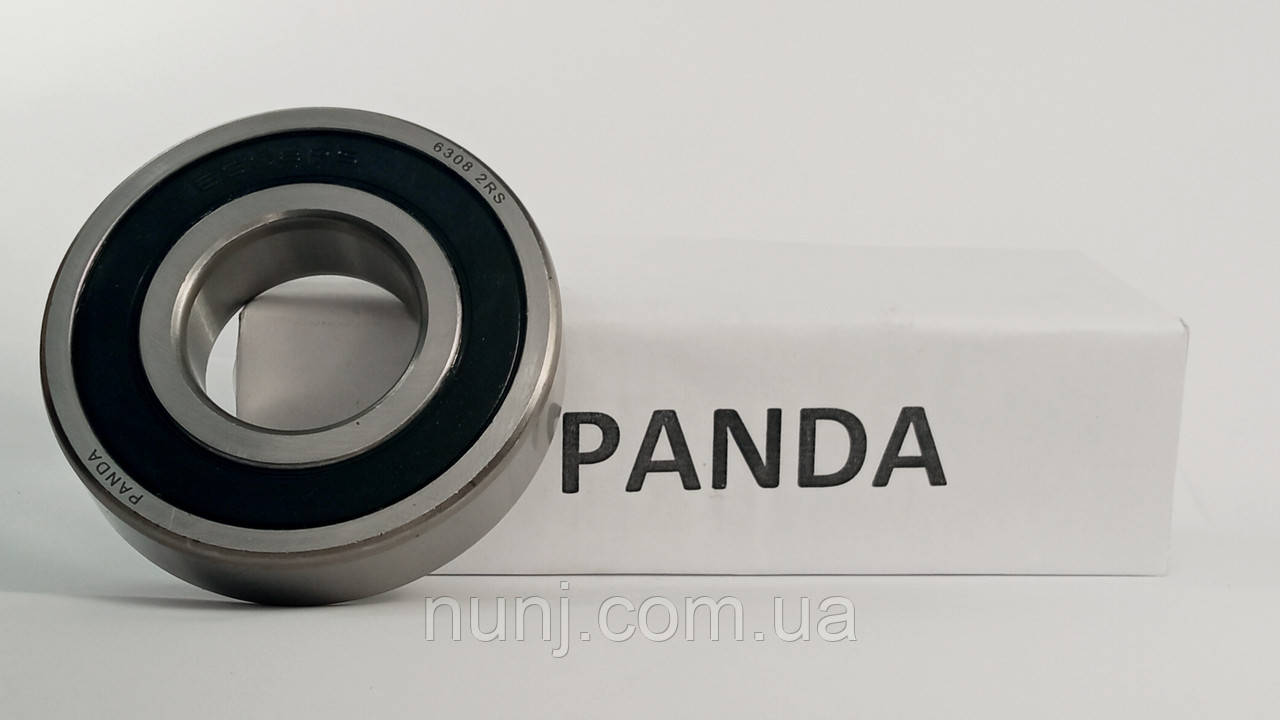 Підшипник 6308-2RS Panda (180308) розміри: 40*90*23 кульковий радіальний закритий, фото 1