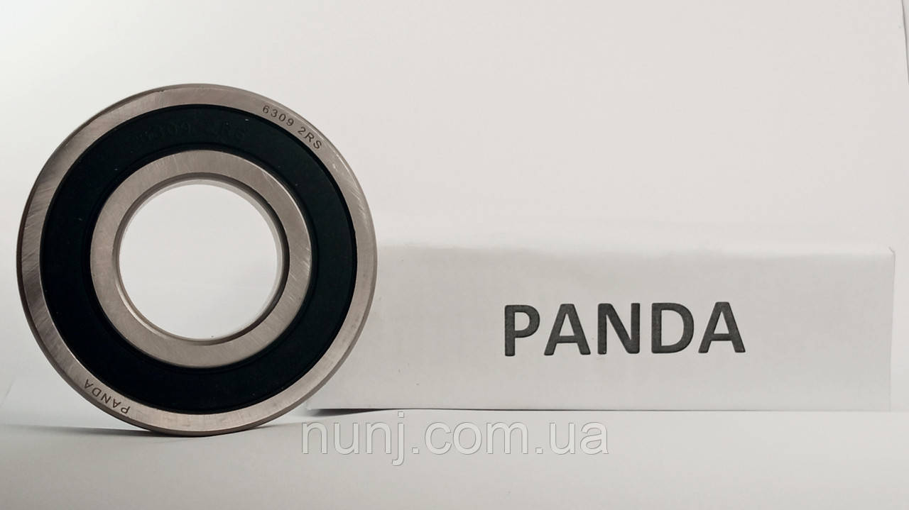 Підшипник 6309-2RS Panda (180309) розміри: 45*100*25 кульковий радіальний закритий, фото 1