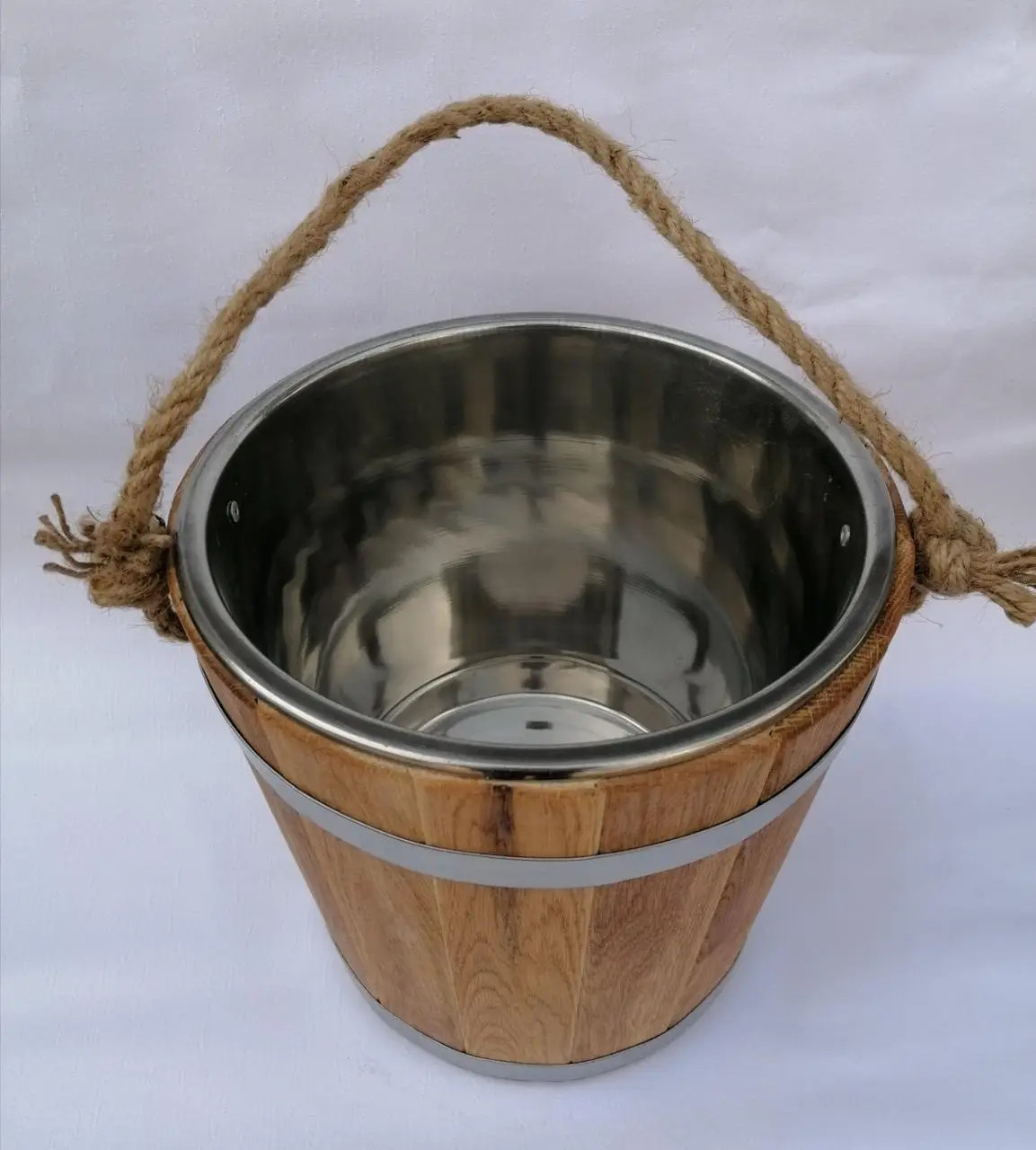 Відро 7 л (дуб) з металевою вставкою
