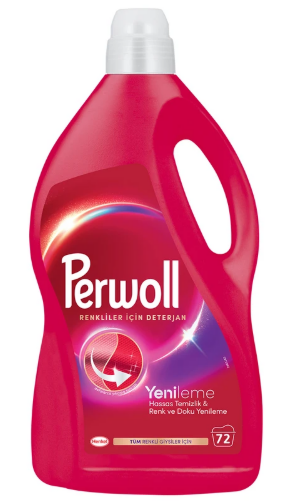 Засіб для делікатного прання Perwoll Renew Color Detergent, для кольорових речей, 72 прання 3960 мл