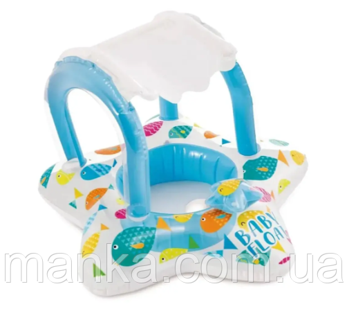 Детский Надувной плот круг для плавания з дашком надувний дитячий INTEX 56573 "Морська зірка", фото 1