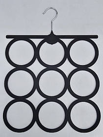 Плічка вішалки тремпеля флоковані чорного кольору для аксесуарів