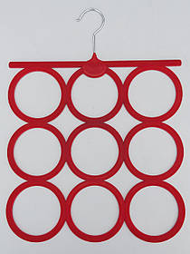 Плічка вішалки тремпеля флоковані червоного кольору для аксесуарів