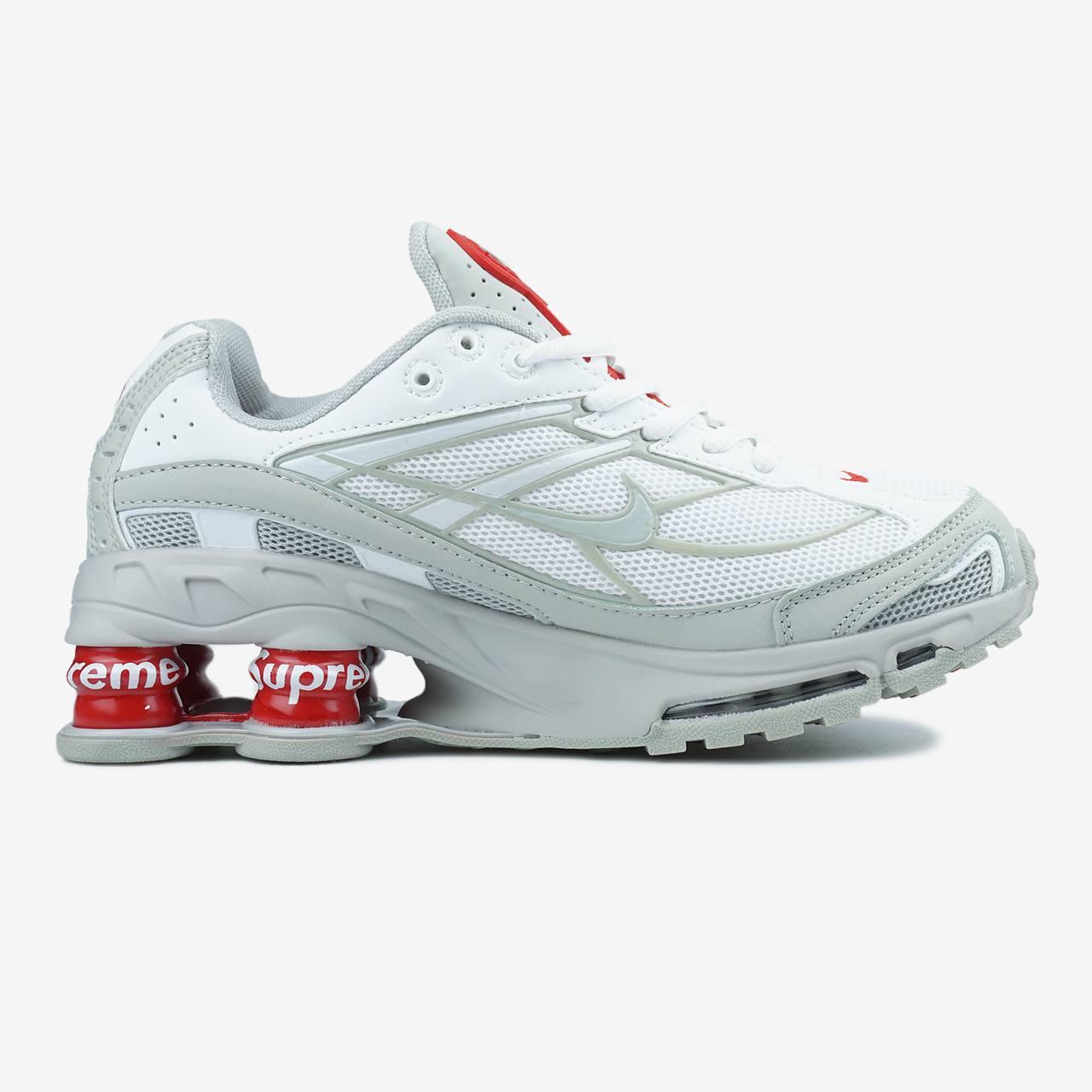 Кросівки Nike Shox Ride 2 SP Supreme White Red / Найк Шок Райд 2 СП Супреме