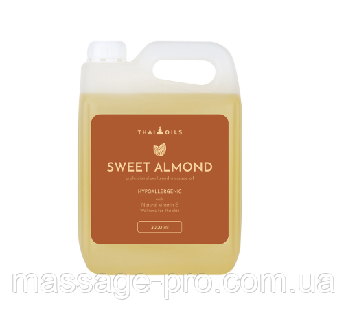 Масажна олія Thai Oils Sweet almond 3000 мл Натуральна професійна масажна олія, фото 1
