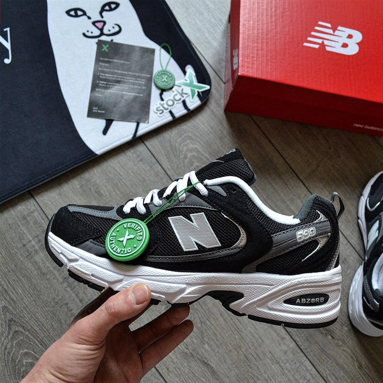 Чоловічі кросівки New Balance 530 Black Чорні Взуття Нью Беланс 530 шкіра текстиль замша сітка демісезон