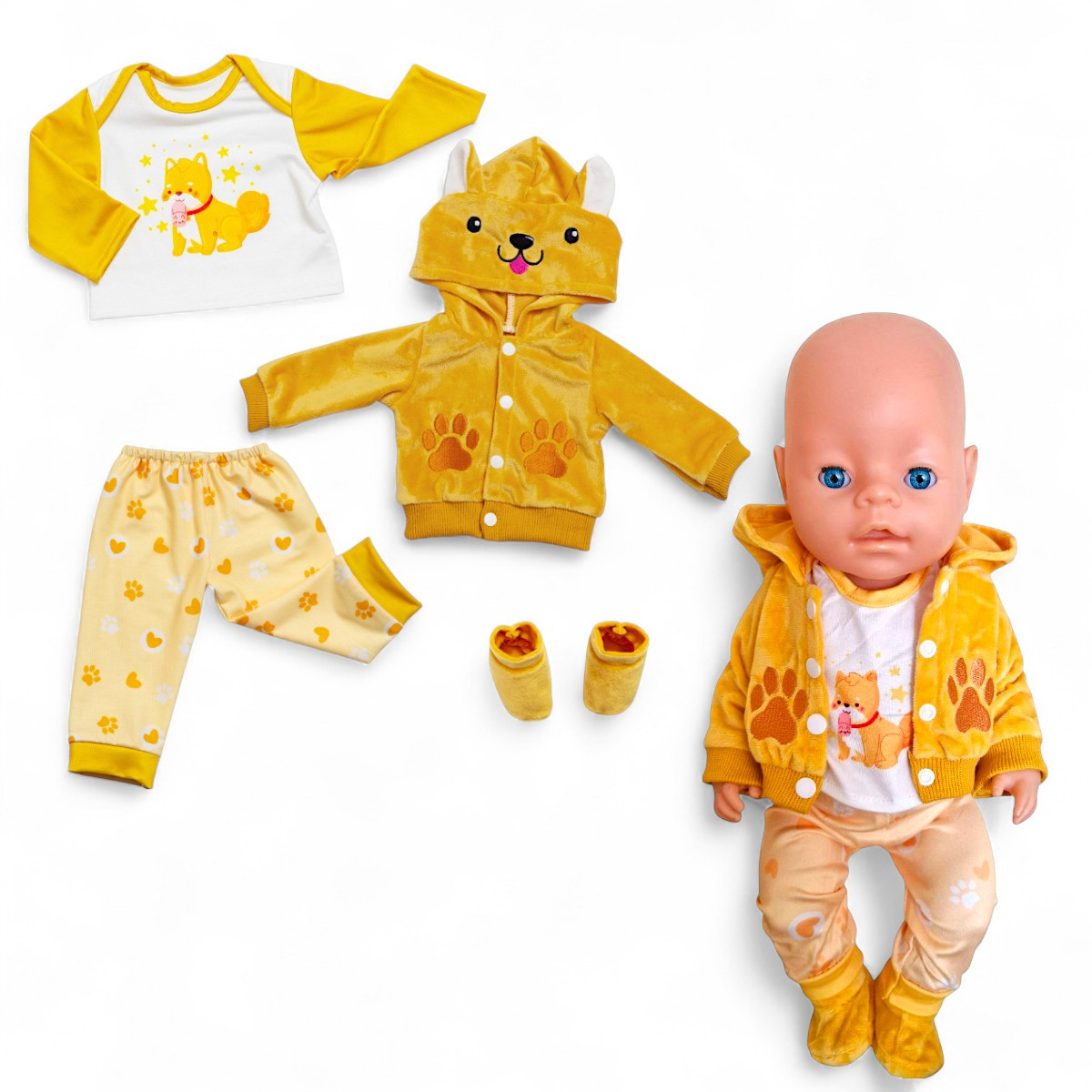 Комплект одягу для ляльки Бебі Борн / Baby Born 40–43 см Лисичка помаранчевий 8929