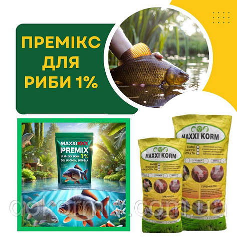 Премікс 1% для риби (короп, форель, сом) — для ефективного росту та здоров’я, фото 1