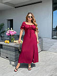 Жіноча літня сукня з розрізом Тканина: софт Розмір: 48, 50, 52, 54, 56, фото 3