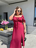 Жіноча літня сукня з розрізом Тканина: софт Розмір: 48, 50, 52, 54, 56, фото 5