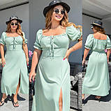 Жіноча літня сукня з розрізом Тканина: софт Розмір: 48, 50, 52, 54, 56, фото 3