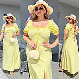 Жіноча літня сукня з розрізом Тканина: софт Розмір: 48, 50, 52, 54, 56, фото 6