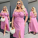 Жіноча літня сукня з розрізом Тканина: софт Розмір: 48, 50, 52, 54, 56, фото 10