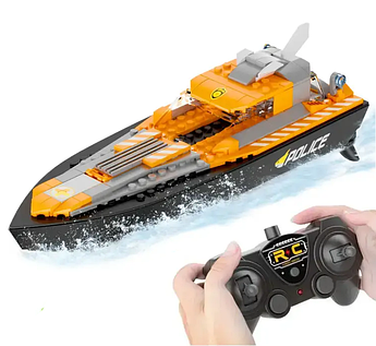 Кораблик Flytec V101 – 4в1 Радіокерований конструктор-катер помаранчевий