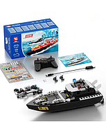 Кораблик Flytec V103 – 2в1  Поліцейський конструктор-катер на радіокеруванні