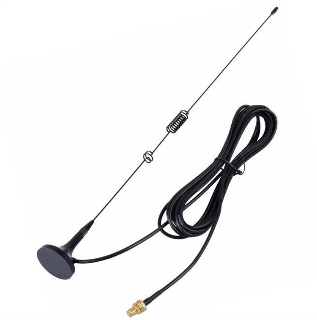 Антена 75-600MHz 3dBi, до 25W, RG174 3 м SMA-female, на магніті, для радіостанцій