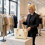 Велика жіноча сумка біла містка жіноча сумка через плече під крокодил модна з екошкіри А4, фото 7