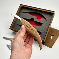 Набір ножів для різьблення по дереву STRYI Start для вирізання фігурок 3 шт, фото 8